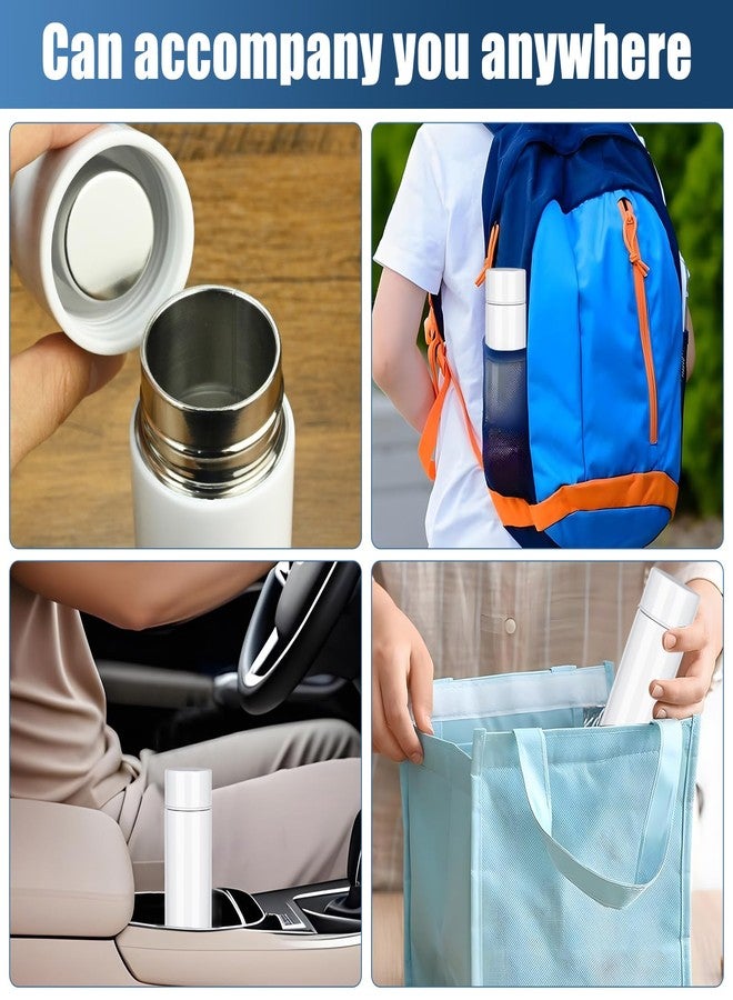 FjiProu Mini Water Bottle, 5oz Stainless Steel Insulated Mini Water Bottle, Portable Insulated Water Bottle, BPA-Free Double Wall Vacuum Keep Hot & Cold Cute Leak Proof, Stainless Steel (With Cup Brush) - Image 4